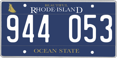 RI license plate 944053
