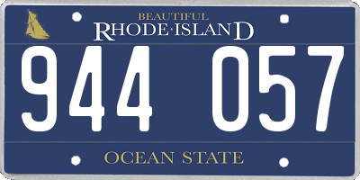 RI license plate 944057