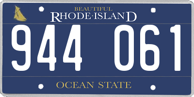 RI license plate 944061