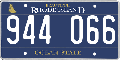 RI license plate 944066