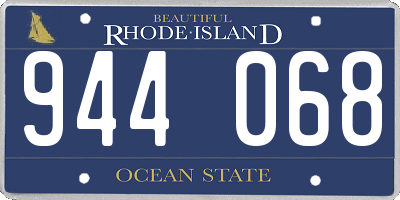 RI license plate 944068