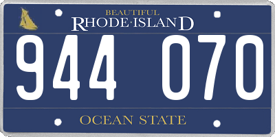 RI license plate 944070