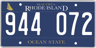 RI license plate 944072
