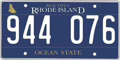 RI license plate 944076