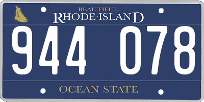 RI license plate 944078