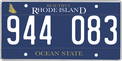 RI license plate 944083