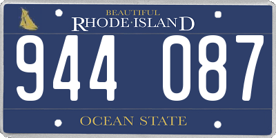 RI license plate 944087