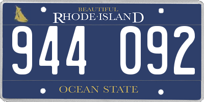 RI license plate 944092