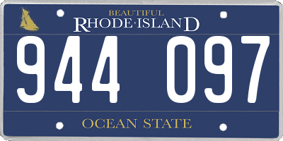 RI license plate 944097