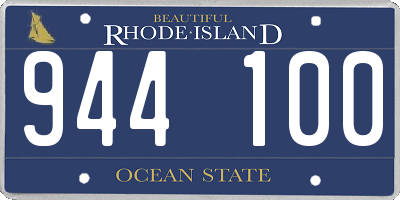 RI license plate 944100
