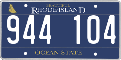 RI license plate 944104