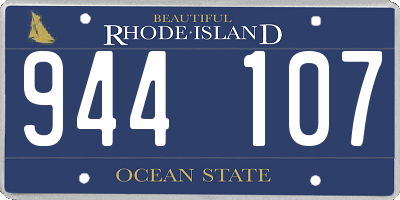 RI license plate 944107