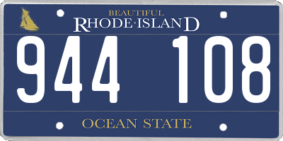 RI license plate 944108