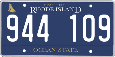 RI license plate 944109