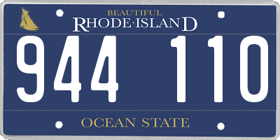RI license plate 944110