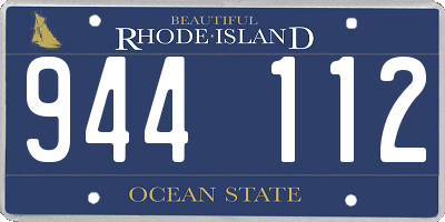 RI license plate 944112