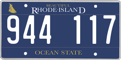 RI license plate 944117