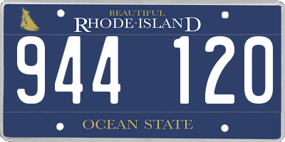 RI license plate 944120