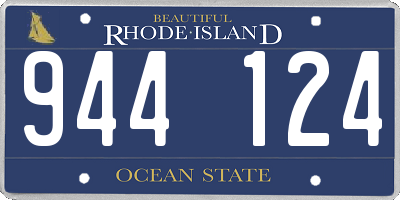 RI license plate 944124