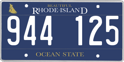 RI license plate 944125