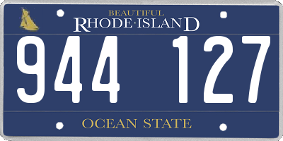 RI license plate 944127
