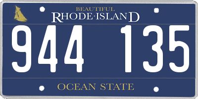RI license plate 944135
