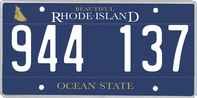 RI license plate 944137
