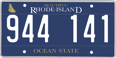 RI license plate 944141