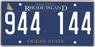 RI license plate 944144