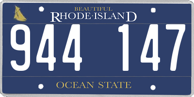 RI license plate 944147