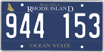 RI license plate 944153