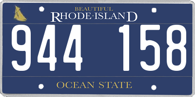 RI license plate 944158