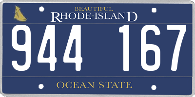 RI license plate 944167