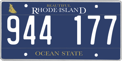 RI license plate 944177