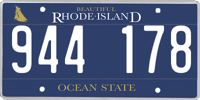 RI license plate 944178