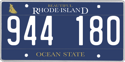 RI license plate 944180