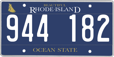 RI license plate 944182