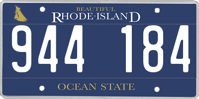 RI license plate 944184