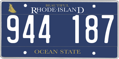 RI license plate 944187