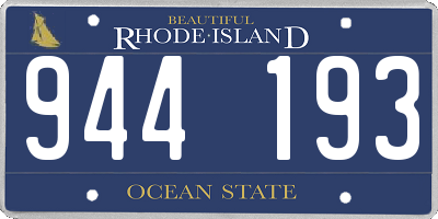 RI license plate 944193