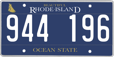 RI license plate 944196
