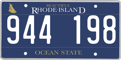 RI license plate 944198