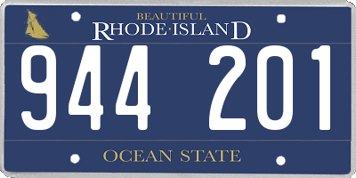 RI license plate 944201