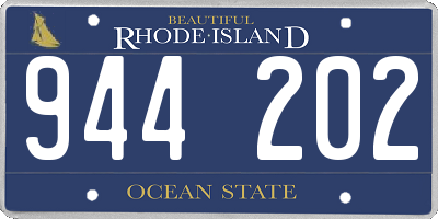 RI license plate 944202