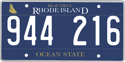 RI license plate 944216