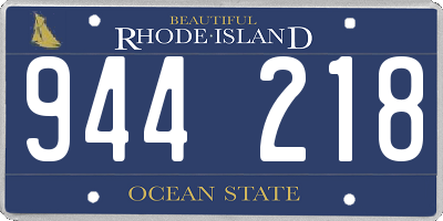 RI license plate 944218