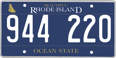 RI license plate 944220