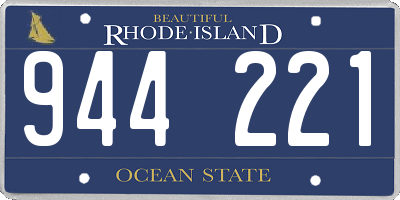 RI license plate 944221