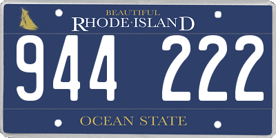 RI license plate 944222