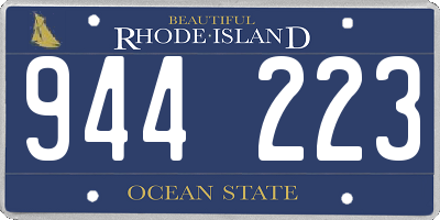 RI license plate 944223